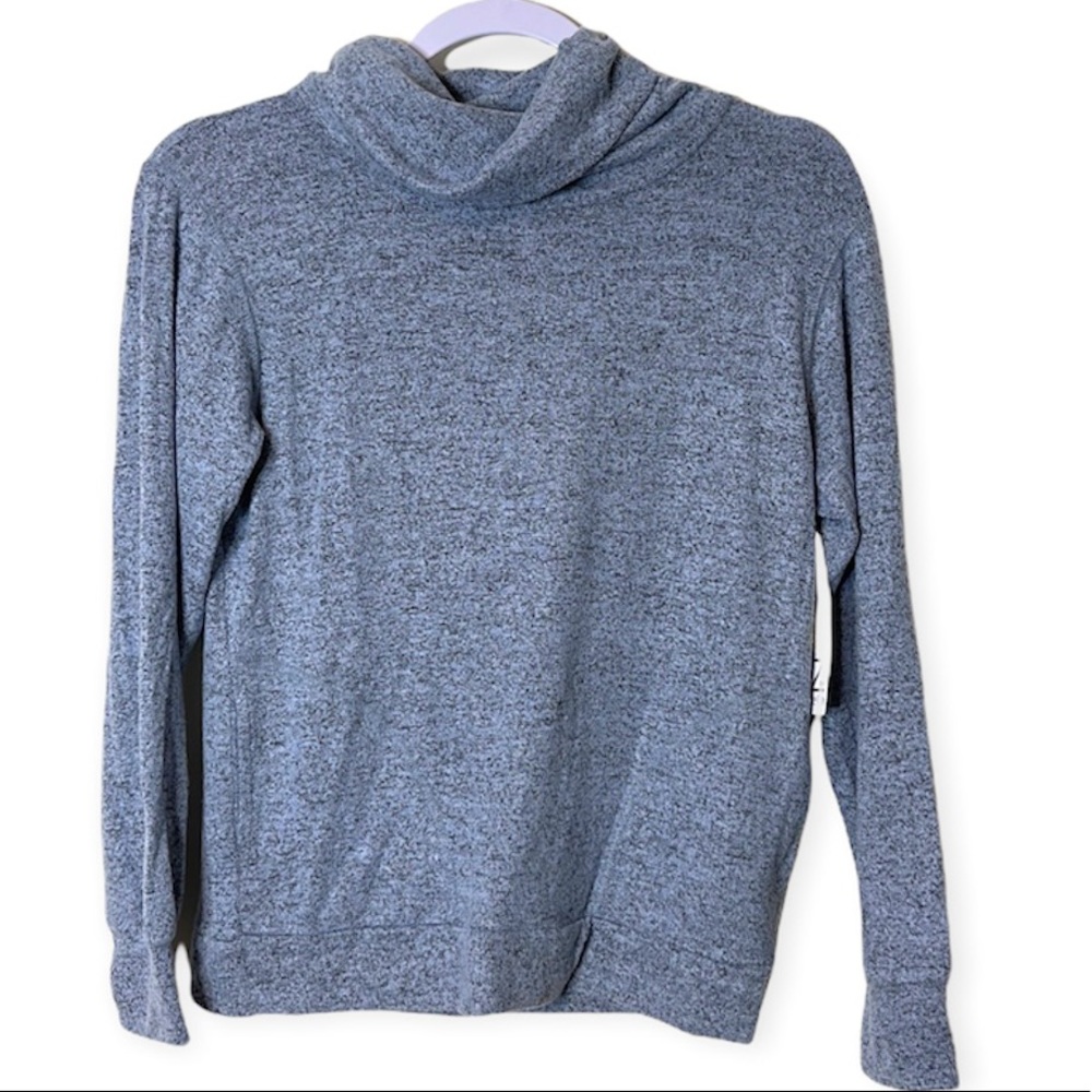 Zella Heather Blue Turtleneck Top NWT Size Large